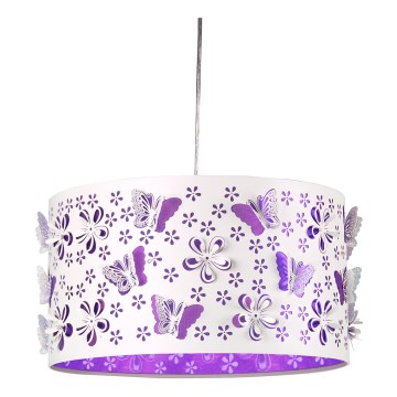 ONLI - Candeeiro de criança TITILLA 1xE27/22W/230V roxo/branco