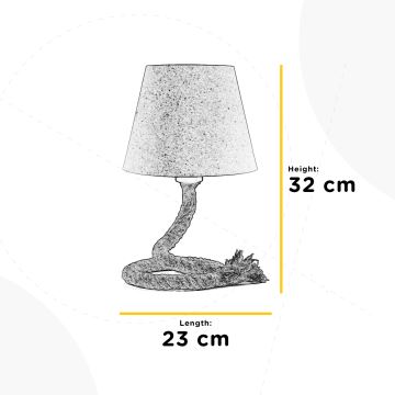 ONLI - Candeeiro de mesa CORDA 1xE27/22W/230V 32 cm bege