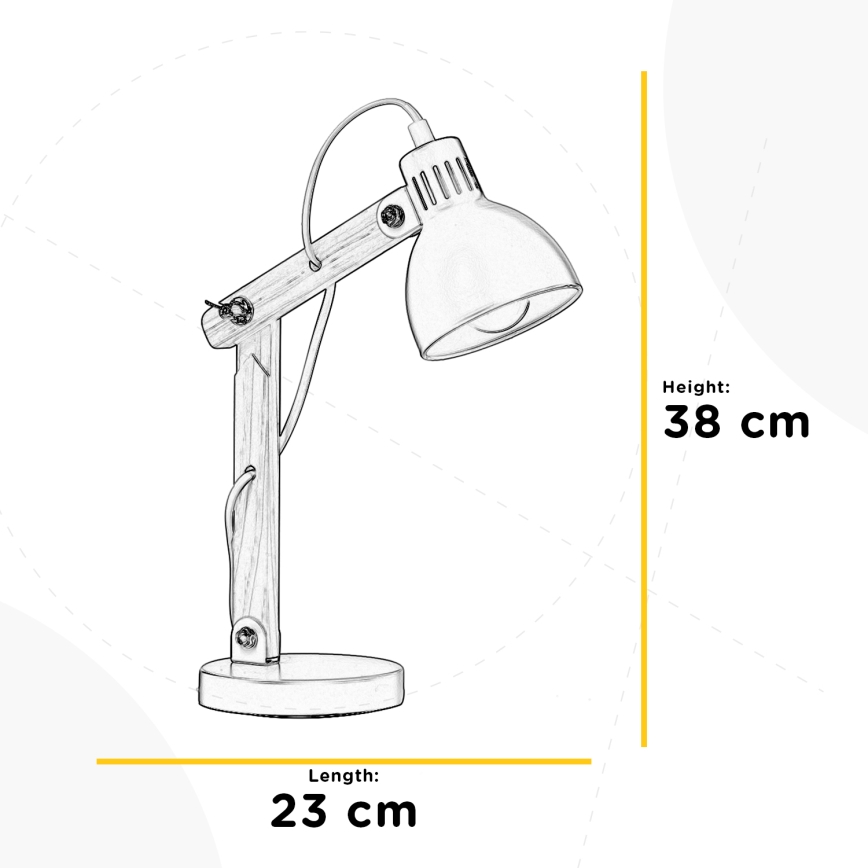 ONLI - Candeeiro de mesa NORA 1xE14/6W/230V cinzento