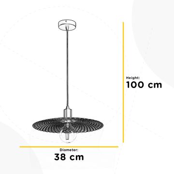 ONLI - Candeeiro suspenso GOLDEN 1xE27/22W/230V dourado/preto