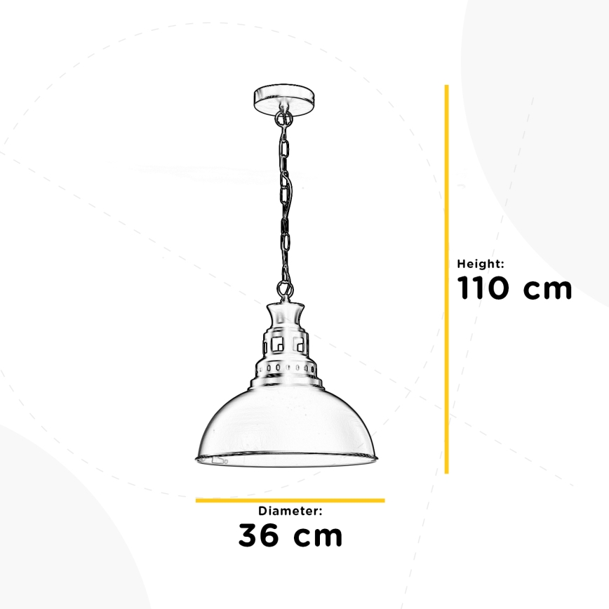 ONLI - Candeeiro suspenso ISTANBUL 1xE27/22W/230V preto