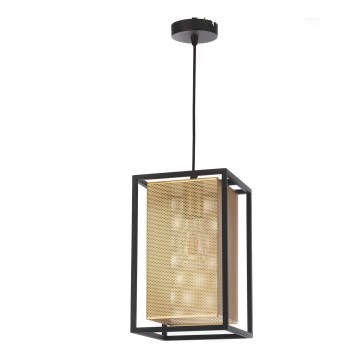 ONLI - Candeeiro suspenso MALIK 1xE27/22W/230V dourado/preto