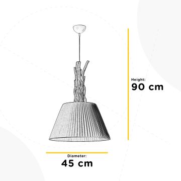 ONLI - Candeeiro suspenso WOODY 1xE27/22W/230V