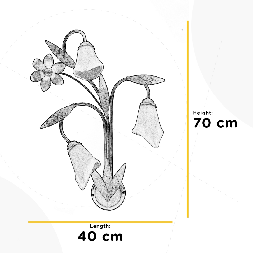 ONLI - Iluminação de parede ALGA 3xE14/6W/230V bronze