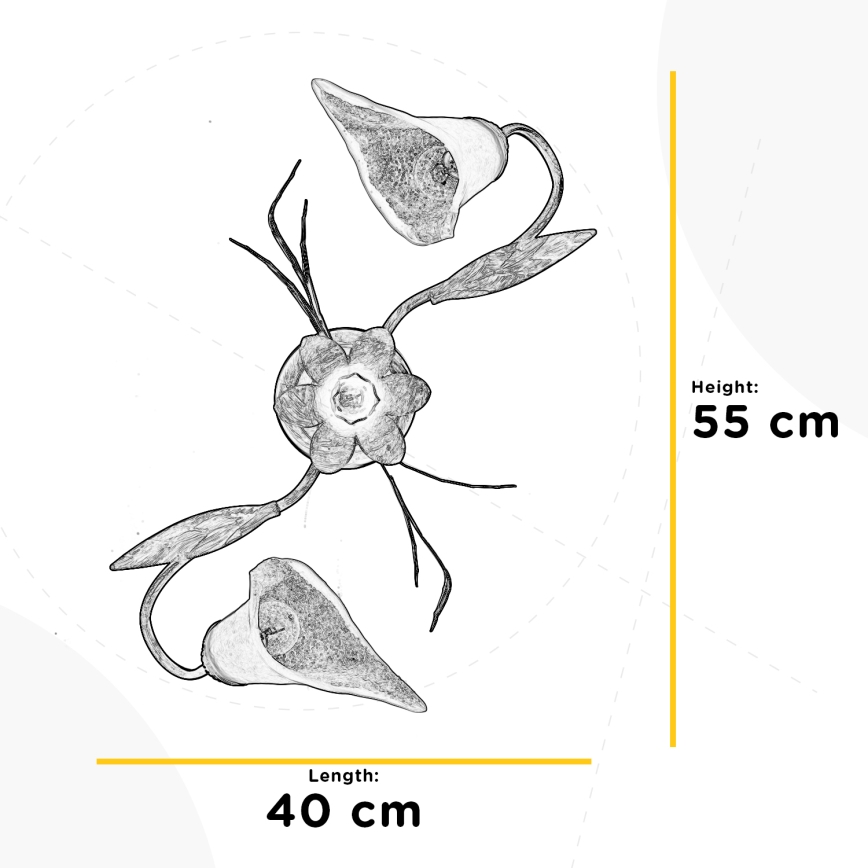 ONLI - Iluminação de teto ALGA 2xE14/6W/230V bronze