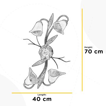 ONLI - Iluminação de teto ALGA 4xE14/6W/230V bronze