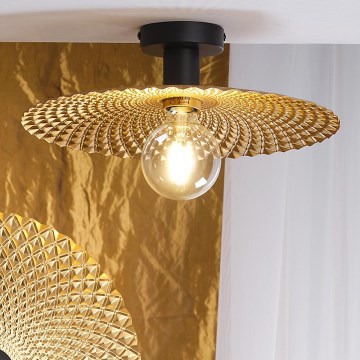 ONLI - Iluminação de teto GOLDEN 1xE27/22W/230V diâmetro 38 cm dourado/preto