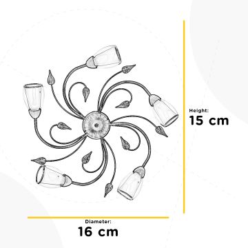 ONLI - Iluminação de teto LILIANA 5xE14/6W/230V