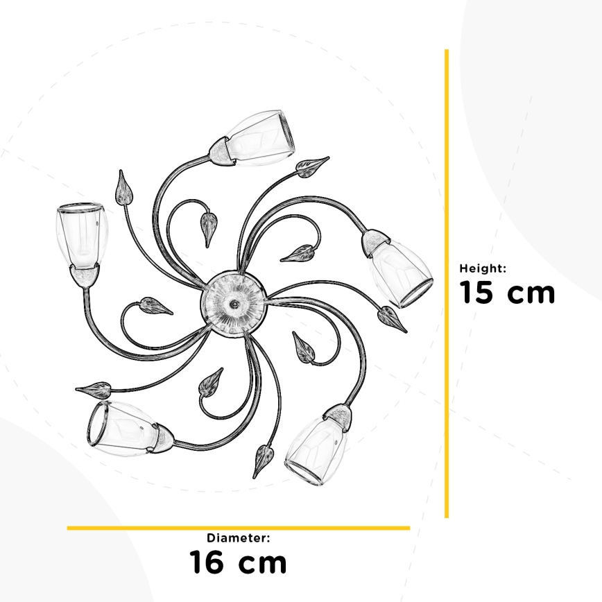 ONLI - Iluminação de teto LILIANA 5xE14/6W/230V