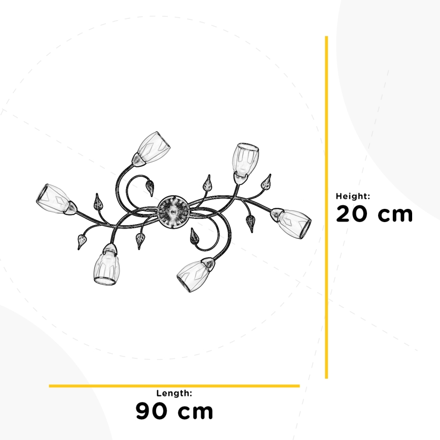 ONLI - Iluminação de teto LILIANA 6xE14/6W/230V