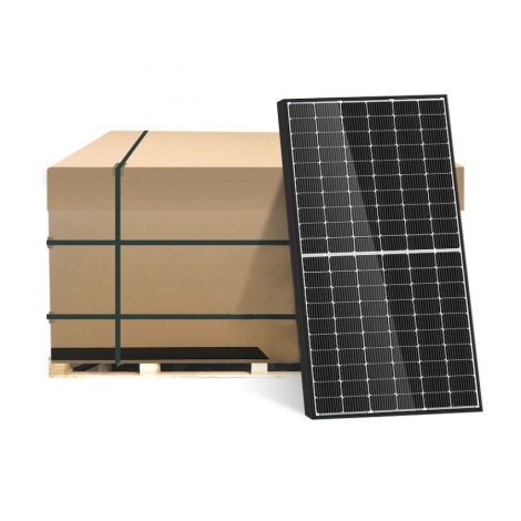 Painel solar fotovoltaico JINKO 460Wp armação preta IP68 Meio Corte - palete 36 unid.