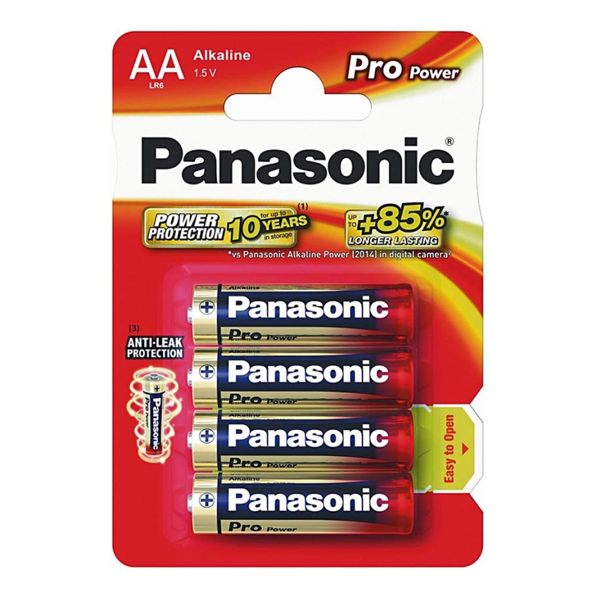 Panasonic LR6 PPG - bateria alcalina de 4pcs AA Pro Power 1.5V
