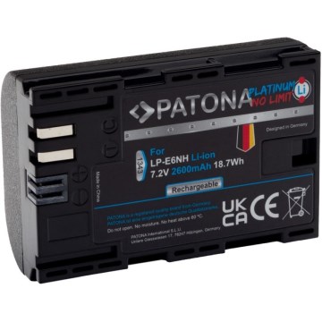 PATONA - Bateria Canon LP-E6NH 2600mAh Li-Ion Platinum EOS R5/R6