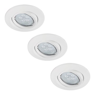 Paulmann 92029 - CONJUNTO 3xLED-GU10/6,5W Luz embutida QUALITY 230V