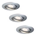 Paulmann 92516 - CONJUNTO 3xLED-GU10/3,5W Luz encastrada de casa de banho PREMIUM LINE 230V