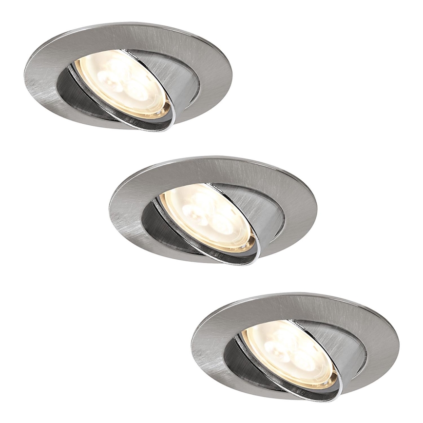 Paulmann 92533 - CONJUNTO 3xLED-GU10/4W Luz de teto suspensa para casa de banho com regulação PREMIUM 230V