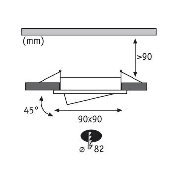 Paulmann 92619 - CONJUNTO LED-GU10/4W Foco de encastrar de casa de banho com regulação PREMIUM LINE 230V