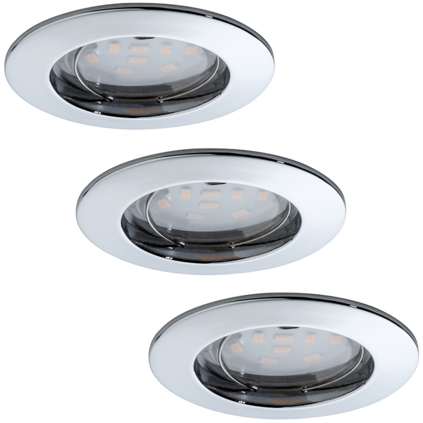 Paulmann 92759 - CONJUNTO 3xLED/6,8W Luz encastrada de casa de banho COIN 230V IP44