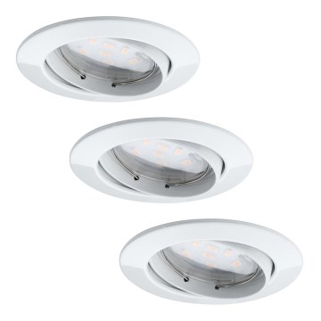 Paulmann 92765 - CONJUNTO 3xLED/6,8W Iluminação de encastrar para casa de banho COIN 230V