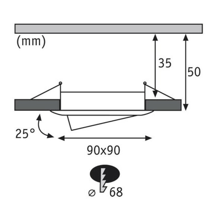 Paulmann 92774 - CONJUNTO 3x LED/6,8W Luz encastrada de casa de banho PREMIUM LINE 230V