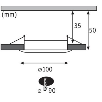 Paulmann 92783 - LED/14W Foco de encastrar de casa de banho com regulação COIN LED/14W/230V IP44