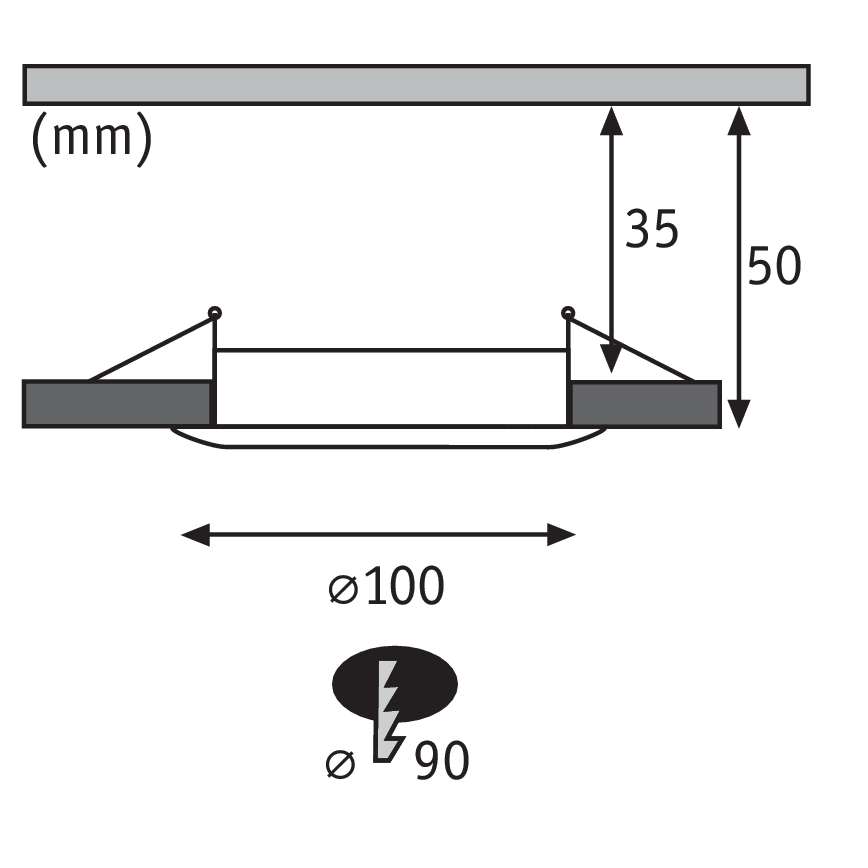 Paulmann 92783 - LED/14W Foco de encastrar de casa de banho com regulação COIN LED/14W/230V IP44