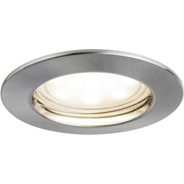 Paulmann 92826 - LED/7W Foco de encastrar de casa de banho com regulação COIN 230V IP44