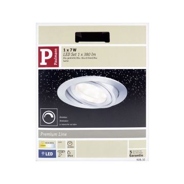 Paulmann 92832 - LED/7W Luz de teto suspensa para casa de banho com regulação COIN 230V