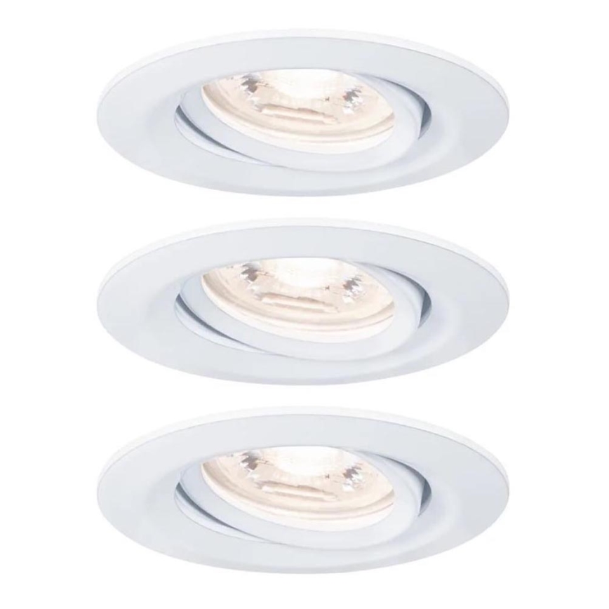 Paulmann 92971 - CONJUNTO 3x LED/4,2W IP23 Foco de encastrar para casa de banho com regulação NOVA 230V