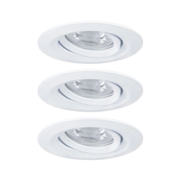 Paulmann 92971 - CONJUNTO 3x LED/4,2W IP23 Foco de encastrar para casa de banho com regulação NOVA 230V