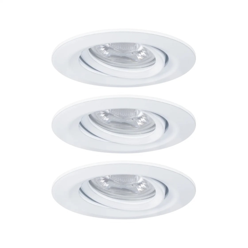 Paulmann 92971 - CONJUNTO 3x LED/4,2W IP23 Foco de encastrar para casa de banho com regulação NOVA 230V