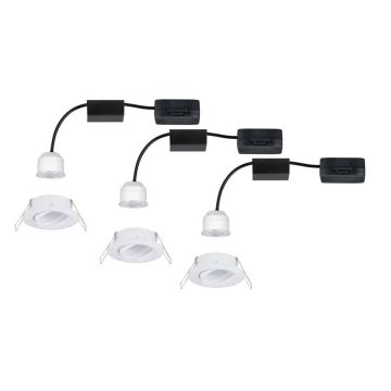 Paulmann 92971 - CONJUNTO 3x LED/4,2W IP23 Foco de encastrar para casa de banho com regulação NOVA 230V