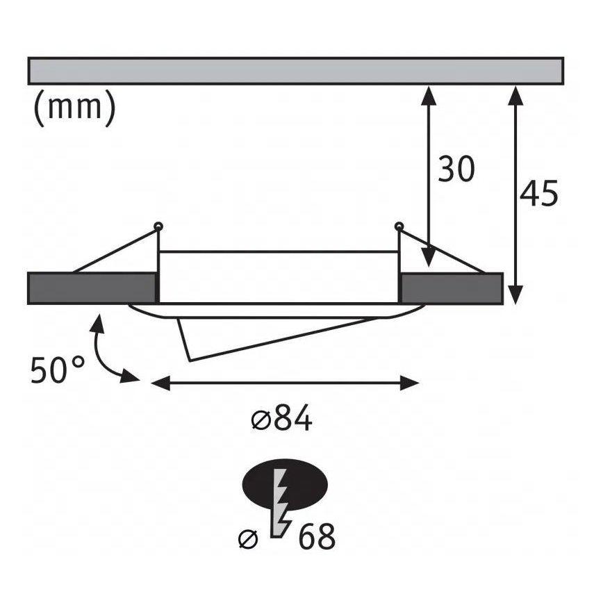 Paulmann 93080 - CONJUNTO 3xLED/6W IP23 Focos de encastrar para casa de banho com regulação COIN 230V