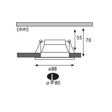 Paulmann 93402 - CONJUNTO 3xLED/6W IP44 Focos de encastrar para casa de banho com regulação COLE 230V