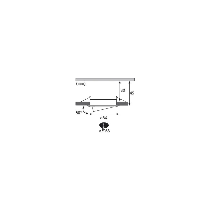 Paulmann 93485 - CONJUNTO 3xLED/6W IP23 Focos de encastrar para casa de banho com regulação NOVA 230V