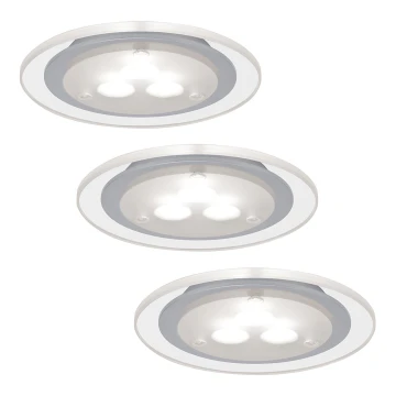 Paulmann 93543 - CONJUNTO 3x Foco de encastrar LED MICRO LINE 3xLED/3W/230V