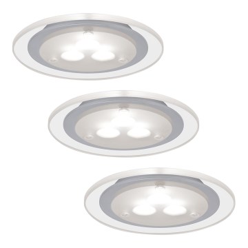 Paulmann 93543 - CONJUNTO 3xLED/3W Iluminação embutida MICRO LINE 230V