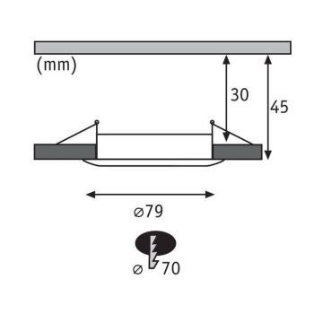 Paulmann 93958 - CONJUNTO 3x LED/6,8W IP44 Foco de encastrar para casa de banho com regulação COIN 230V