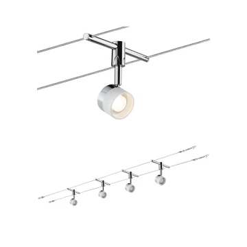 Paulmann 94080 - CONJUNTO 4xLED/4,8W Foco para sistema de carril STAGE 230V cromado brilhante