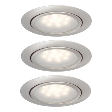 Paulmann 99812 - CONJUNTO 3xLED/1W Iluminação embutida MICRO LINE 230V