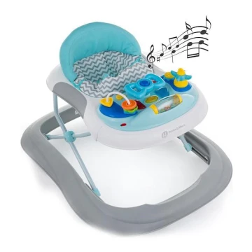 PETITE&MARS - Andarilho para bebés com uma melodia MONTY azul