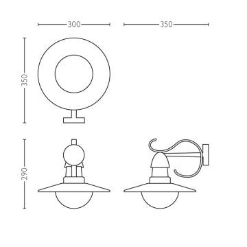 Philips 01816/30/PN - Luz de exterior MYGARDEN TOPIARY 1xE27/60W/230V IP44