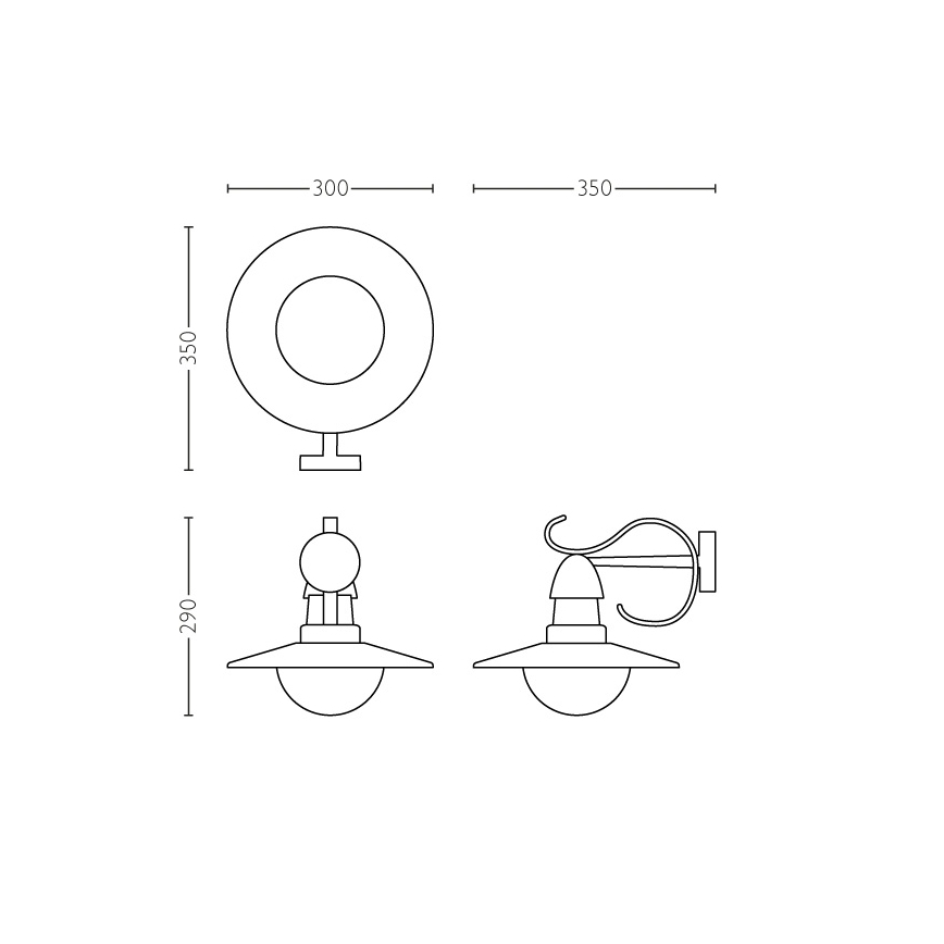 Philips 01816/30/PN - Luz de exterior MYGARDEN TOPIARY 1xE27/60W/230V IP44