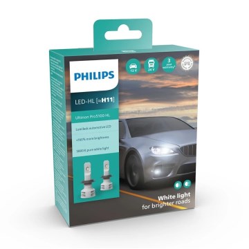 Philips 11362U51X2 - CONJUNTO 2x Lâmpadas LED para carro Ultinon Pro5100 H11 PGJ19-2/12W/12/24V 5800K