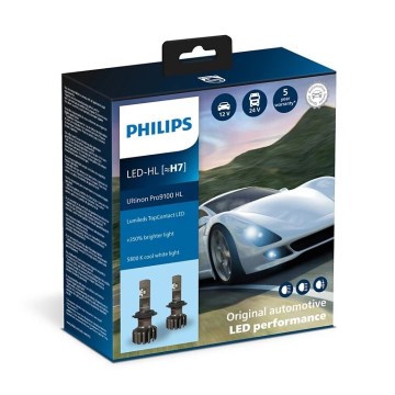 Philips 11972U91X2 - CONJUNTO 2x Lâmpadas LED para carro Ultinon Pro9100 H7 PX26d/13,2W/12/24V 5800K