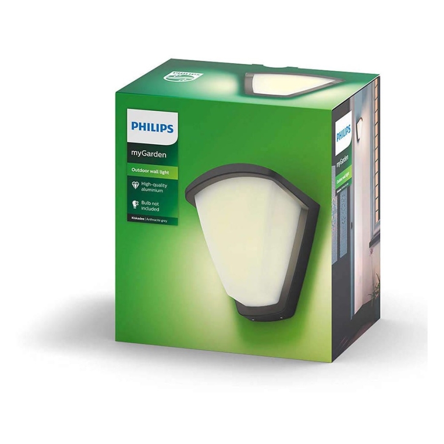 Philips 17383/93/PN - Luz de parede de exterior KISKADEE 1xE27/42W/230V IP44