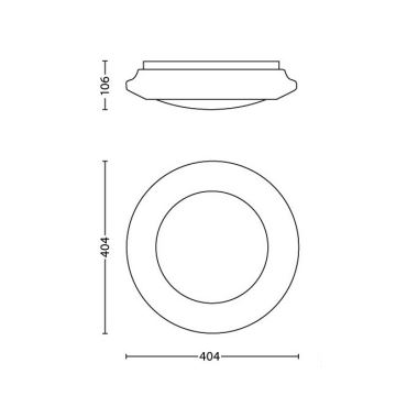 Philips - Iluminação de teto LED 1xLED/22W/230V