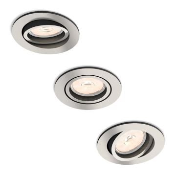 Philips - 3x Luz embutida 1xGU10/5,5W/230V