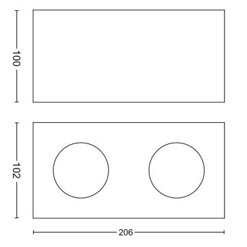 Philips 50492/31/P0 - Foco LED com regulação MYLIVING BOX 2xLED/4,5W/230V