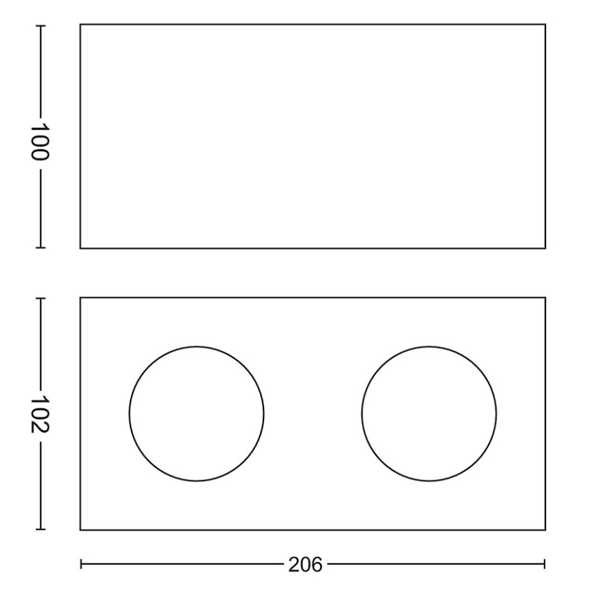 Philips 50492/31/P0 - Foco LED com regulação MYLIVING BOX 2xLED/4,5W/230V